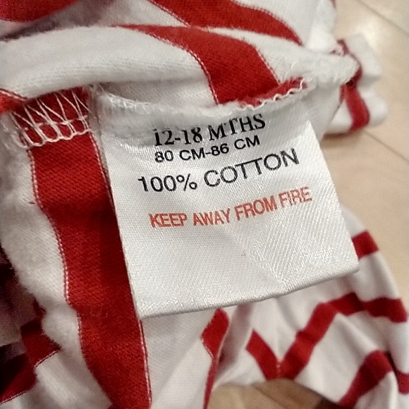 3/20$ 12-18m Minoti red white stripes long sleeves t-shirt with purses - Picture 5 of 5